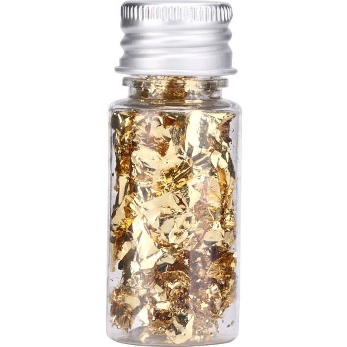 VINGVO Feuille d'or alimentaire, flocons de feuille d'or beaux et élégants avec des matériaux de haute qualité pour décoration DUO