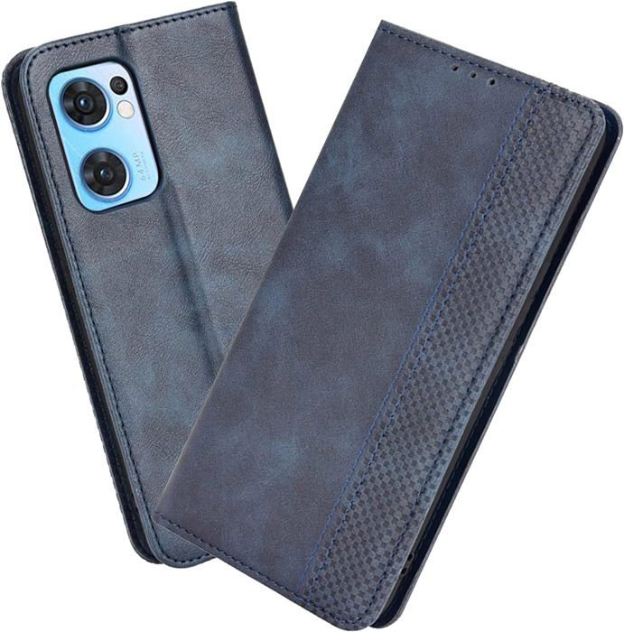 Leather Cover per OPPO Find X5 Lite, Goffratura a Modello Squisito