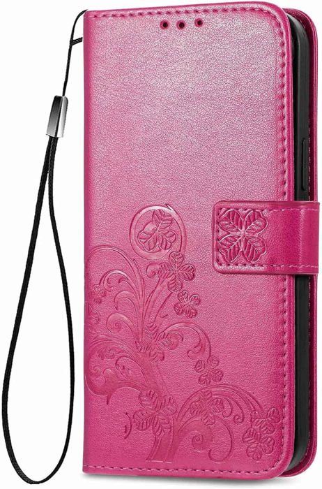 Custodia Portafoglio In PU Per OPPO A16 / A16s / A54s | Quadrifoglio Fortunato Con Funzione Stand E Slot Carte