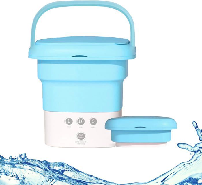 Haedswer Mini Machine à Laver Portable 12 L – Pour Camping, Voyages, Lavage De Sous-vêtements Et Vêtements De Bébé (Couleur Kaki)