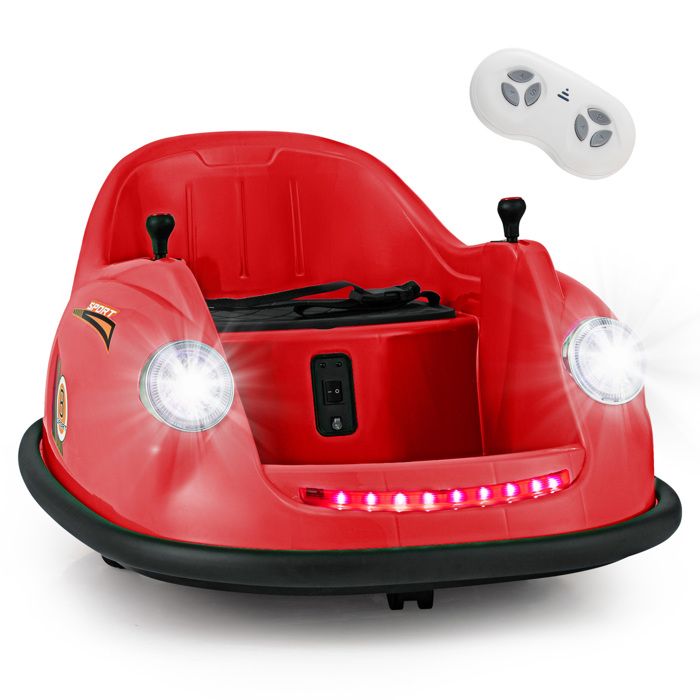 GOPLUS Auto Tamponneuse pour Enfants 6V avec Télécommande,Rotation à 3... pas cher