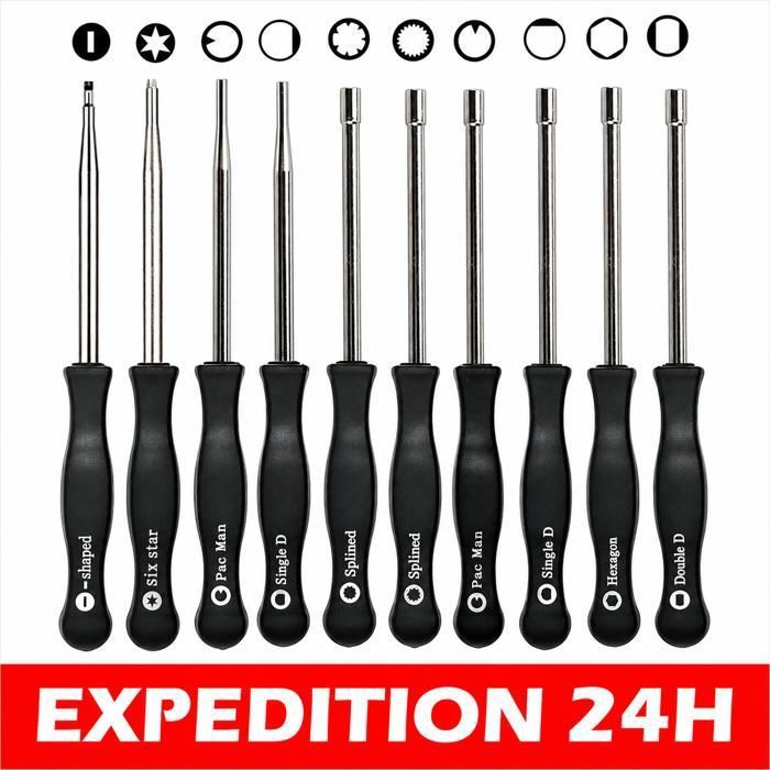 Kit 10 Outils Réglage Carburateur - Tournevis Pour Moteurs 2 Temps Husqvarna Stihl Echo Etc.