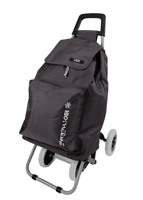 Charriot de Course Roues Caddie marché Poussette Pliable Grosse