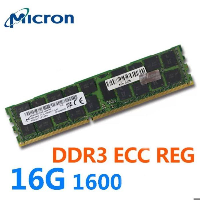 Mémoire RAM PC Micron 32GB（2×16GB） DDR3 REG RECC 2R×4 1600MHz - Micron