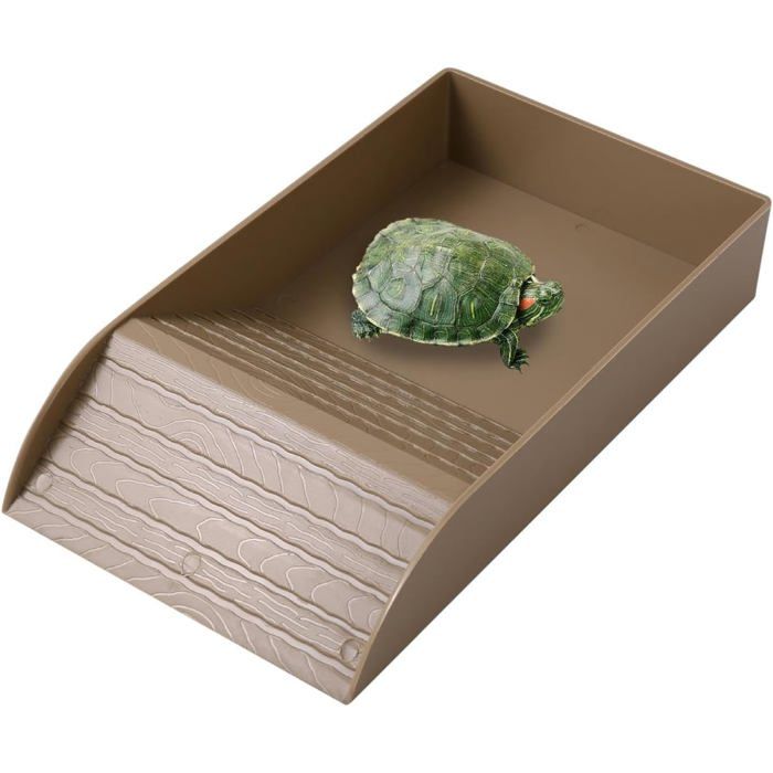 Comparer les prix de Abreuvoir Tortue Terrestre avec Rampe Baignoire pour Reptiles avec Bande Antidérapante pour Tortue Lézard Amphibien