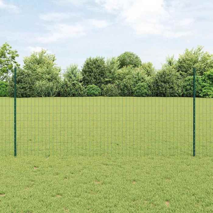 vidaXL Clôture avec poteau Vert 3335984