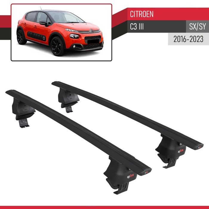 Barres De Toit Apline ACE-2 Pour Kia Niro 2023-2024 - Porte-Bagages Aluminium Noir Robuste