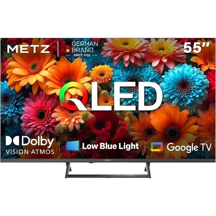 METZ T&eacute;l&eacute;viseur QLED  55 Pouces 4K Smart LED HDR 10 Dolby Atmos 120Hz