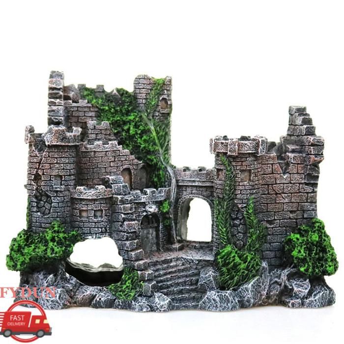 Meilleurs prix pour Décoration daquarium cachettes décoratives daquarium de château Vintage pour les faveurs de poissons