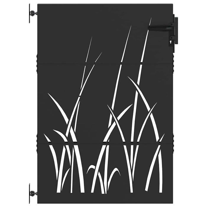 Portail de jardin en acier - vidaXL - 85x150 cm - Noir - Acier peint par poudre - Résistant aux intempéries