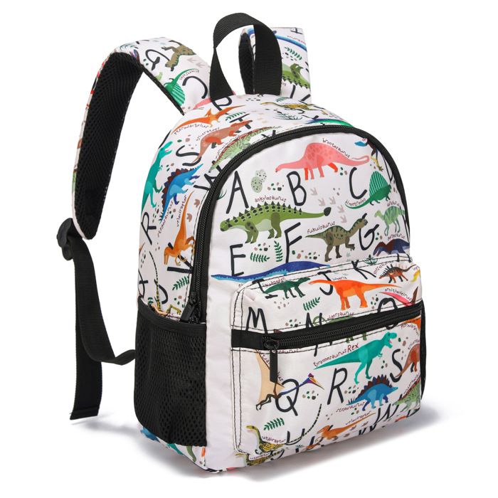 XJYDNCG Sac a Dos Enfant Léger - Dessin de Dinosaure - Cartable - pour Garçon fille - Beige