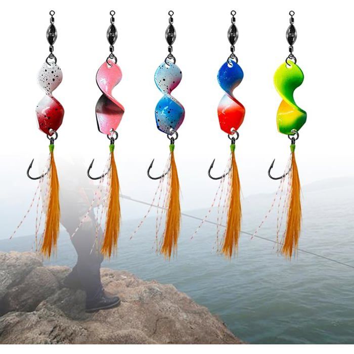 5 Pièces Ondunte Cuillere Peche TruiteCuilleres PecheCuillere Truites Trout Lures Sequins Ensemble de