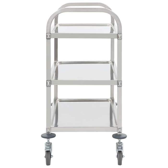 Desserte cuisine - Chariot de cuisine à 3 niveaux 95x45x83 5 cm - acier inoxydable - design élégant - pour maison(17353）