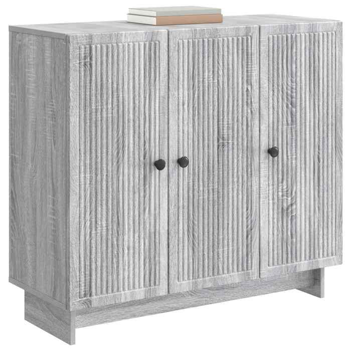 vidaXL Meuble rangement - Buffet Sonoma gris 89 x 34 5 x 80 cm Bois dingénierie poisd:27.55kg &5584
