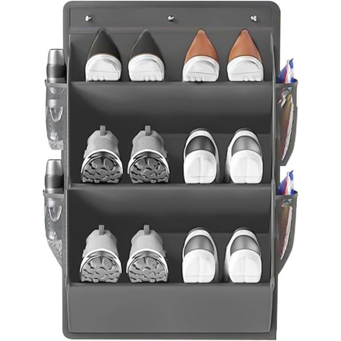 Organisateur mural de chaussures pour camping-car tissu oxford 3 calques et 4 poches latérales
