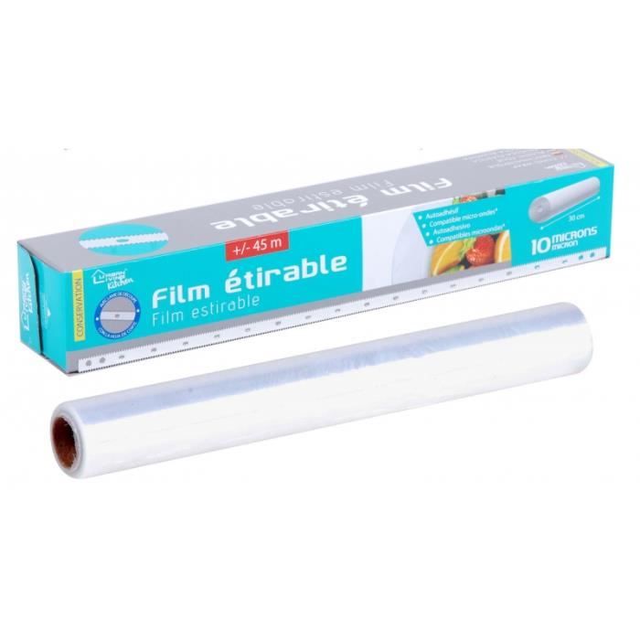 FILM ETIRABLE TRANSPARENT alimentaire 300 mètres 30 CM DE LARGE