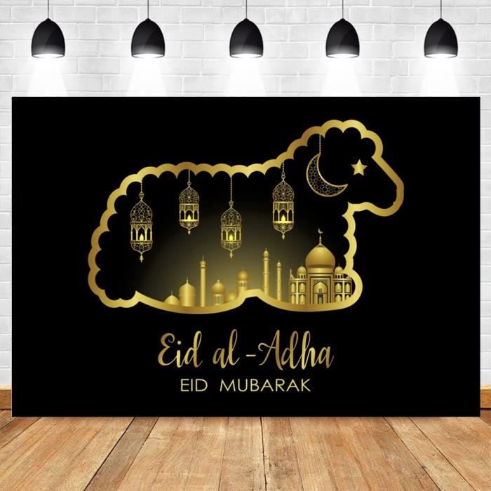 Toile De Fond Hajj Mubarak 180x110cm - Bannière Islamique Pour Décorations De Fête Et Photos