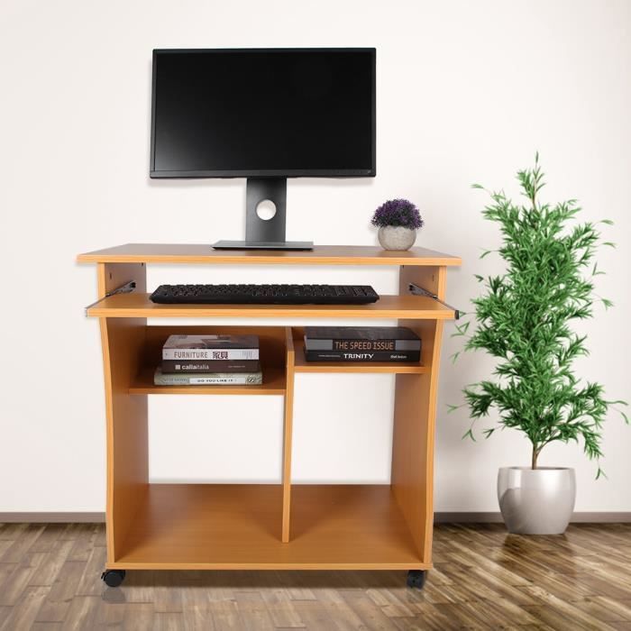 Coin De Bureau Ordinateur Table D Ecriture Maison Bureau Bois Metal Prix Pas Cher Cdiscount