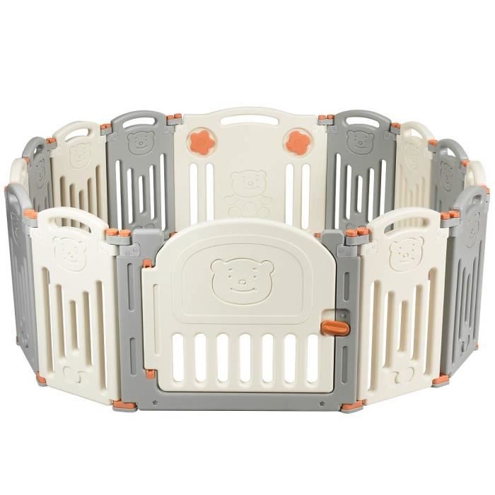 Parc De Bebe 14 Pieces 33x58x3 5cm Avec Grande Porte Bebe Barriere Securite Protection Pour Enfants Cdiscount Puericulture Eveil Bebe