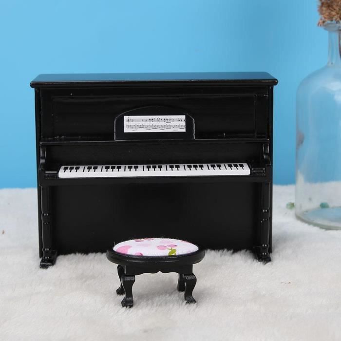 1:12 Accessoires de maison de poupée Mini modèle de piano droit avec jouet  de simulation de tabouret noir-KOA - Cdiscount Jeux - Jouets