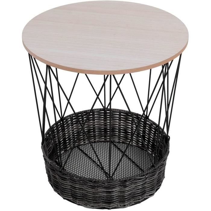 Table Ronde Cuisine Retro Ansgar Diamètre 80 Cm - Pieds Bois Hêtre Nature