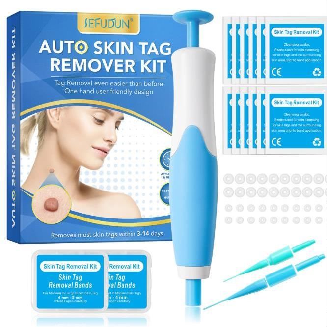 Auto Skin Tag Remover kit 2 en 1 Acrochordons Traitement, Peau Dispositif d'élimination Des Verrues 2-8mm