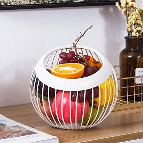 Corbeille à Fruits En Métal Avec Couvercle - Panier Anti-mouches Et Passoire Pour Cuisine Et Extérieur