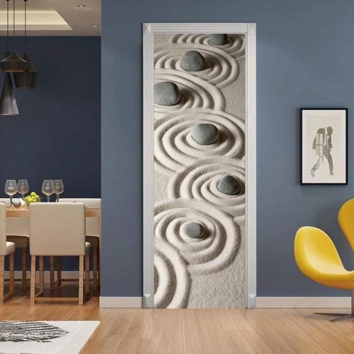 Stickers De Porte 3D Autocollants De Porte Galaxie De La Planète Bleue