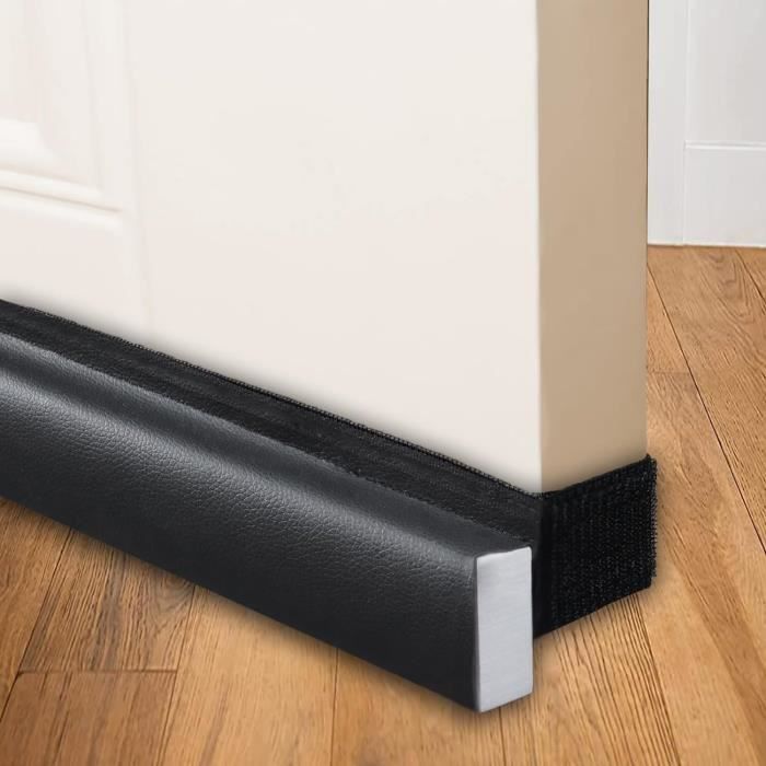 Cotensta 100cm Blanc Joint de Porte, Auto-adhésif et Peut être Coupé à la Taille, Joint Brosse Isolation Phonique Porte, Boudin de Porte, Calfeutrer Bas de Porte, (White