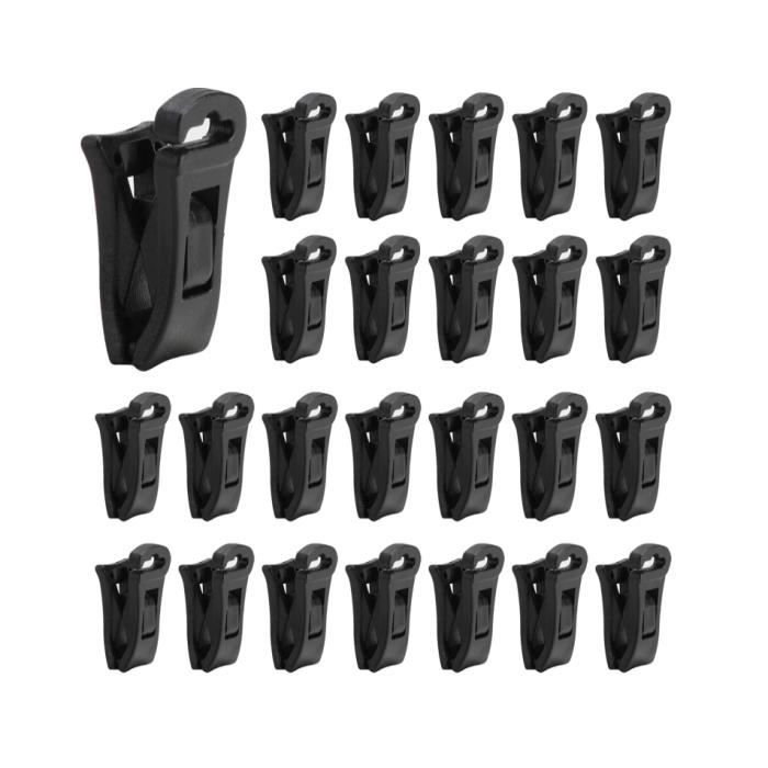 Lot de 50 Pinces à Chaussettes Noir pour Machine à Laver avec Crochet pour Corde à Linge Mini Clips Chaussettes pour Sacs à Linge