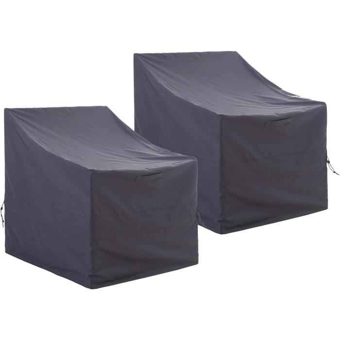 YedZen Lot De 2 Housses De Protection Pour Chaises De Jardin, 97 X 90 X