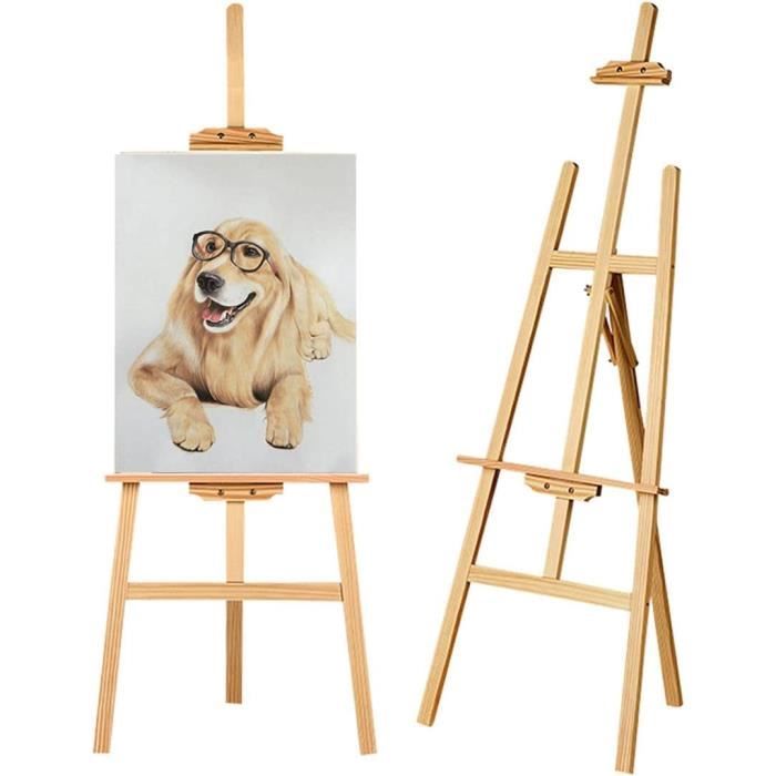 Chevalet Bois Chevalet En Bois 150Cm, Réglable Chevalet Pour Affiche D'Artiste De Chevalet Enfant En Bois