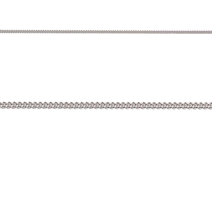 Chaîne maille gourmette limée 60 cm Argent massif 925°°°rhodié garanti