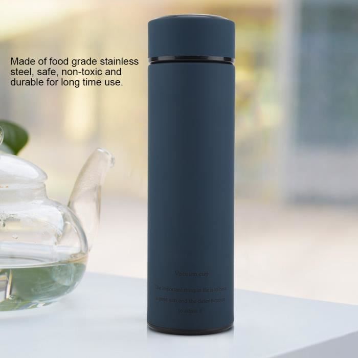 XIXIYAN 500ML Tasses à eau Thermos à thé Bureau de bouteille sous vide en acier inoxydable (bleu foncé ) XIXIYAN 500ML Tasses à eau Thermos à thé Bureau de bouteille sous vide en acier inoxydable (bleu foncé )