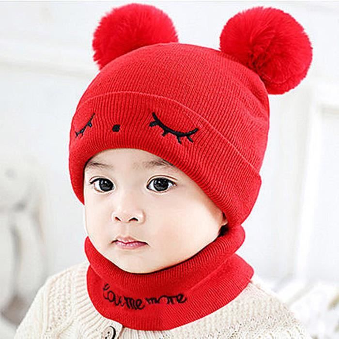 Chapeau Nouveau Ne Enfants Bebe Garcon Fille Pom Chapeau Hiver Tricot Chaud Crochet Beanie Cap Echarpe Ensemble Cnjrd Lavi Cdiscount