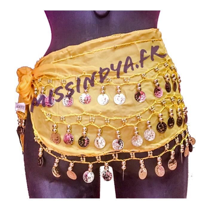 Costume Danse Du Ventre Professionnel Brillant Sequins - Soutien-Gorge Et Ceinture Ethnique