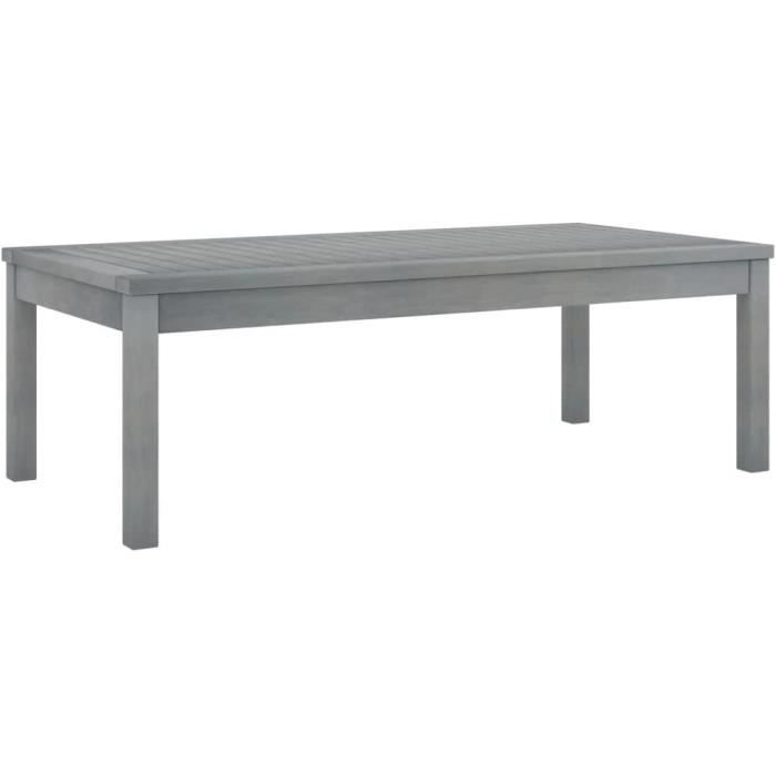 LIWI-Table Basse Table dAppoint Table de Jardin Meuble de Patio Table de Canapé Terrasse Extérieur 100x50x33 cm Gris Bois dA[235]
