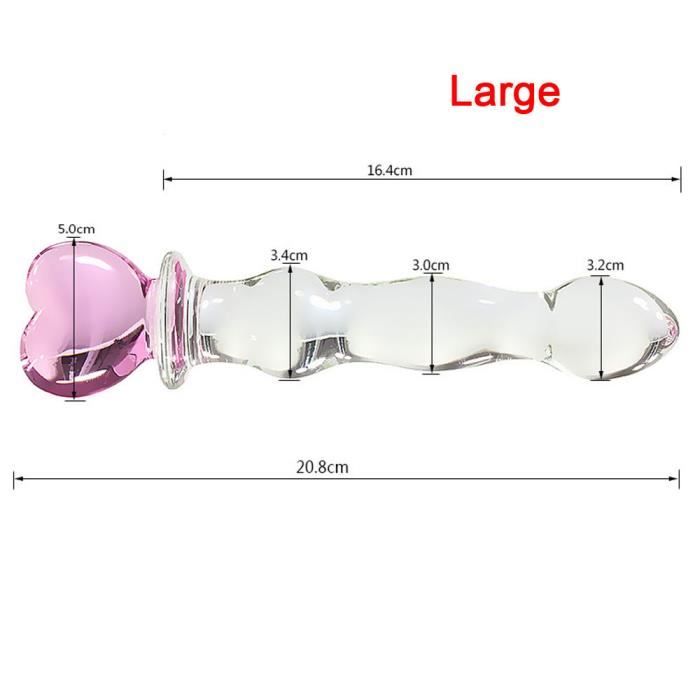 Godemichet Anal En Verre - Plug Anal Femme - Sextoy Pour Stimulation Point G - Neuf