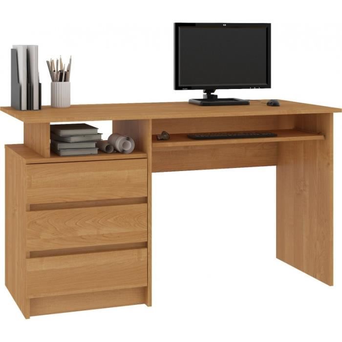 Toska Bureau Informatique Contemporain 135x77x60 Cm Grand Plateau 3 Tiroirs Niche De Rangement Mobilier Bureau Aulne Achat Vente Bureau Toska Bureau Informatique Soldes Sur Cdiscount Des Le 20 Janvier Cdiscount