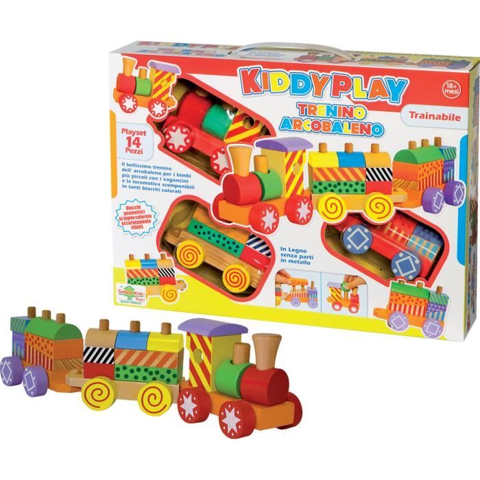 Jeu De Train En Bois Magnétique – 1-3 Ans – Couleurs Et Chiffres – Motricité Et Logique – Activité Parent-Enfant