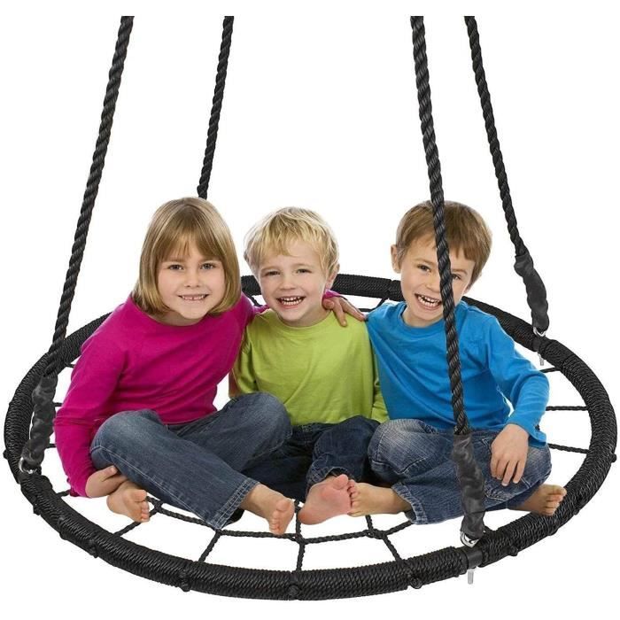 GIANTEX Balançoire nid d'extérieur, pour enfants, jusqu'à 150 kg, balançoire de jardin pour enfants et adultes, balançoire suspendue réglable en hauteur, balançoire ronde pour jardin, balcon, bleue GIANTEX Balançoire nid d'extérieur, pour enfants, jusqu'à 150 kg, balançoire de jardin pour enfants et adultes, balançoire suspendue réglable en hauteur, balançoire ronde pour jardin, balcon, bleue