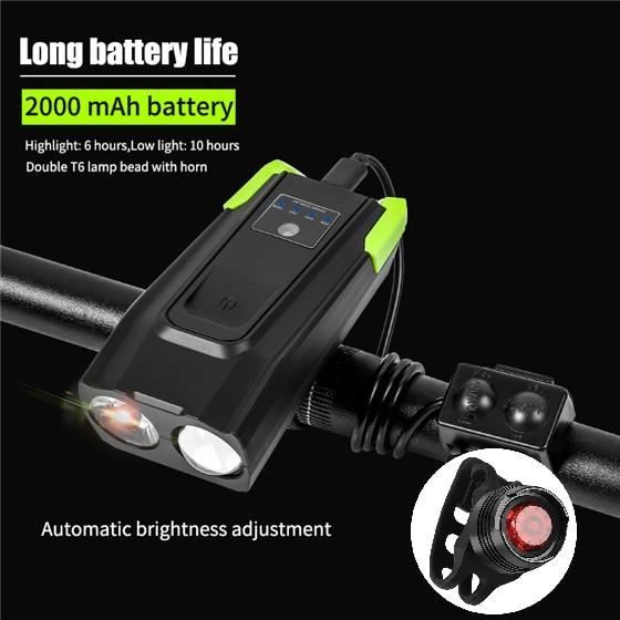 Lot De 2 Phares Rétro Vélo – LED, étanches, Fixation Sur Fourche, Compatibles VTT/route/enfant, 3 Piles AAA