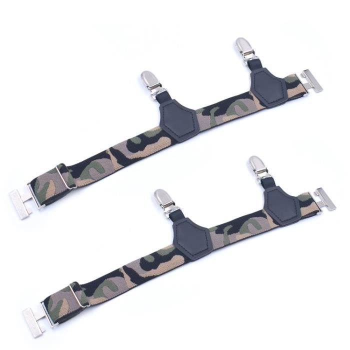 Porte-Jarretelles Élastiques Réglables Avec Clips Métal - Blanc - Accessoire Femme