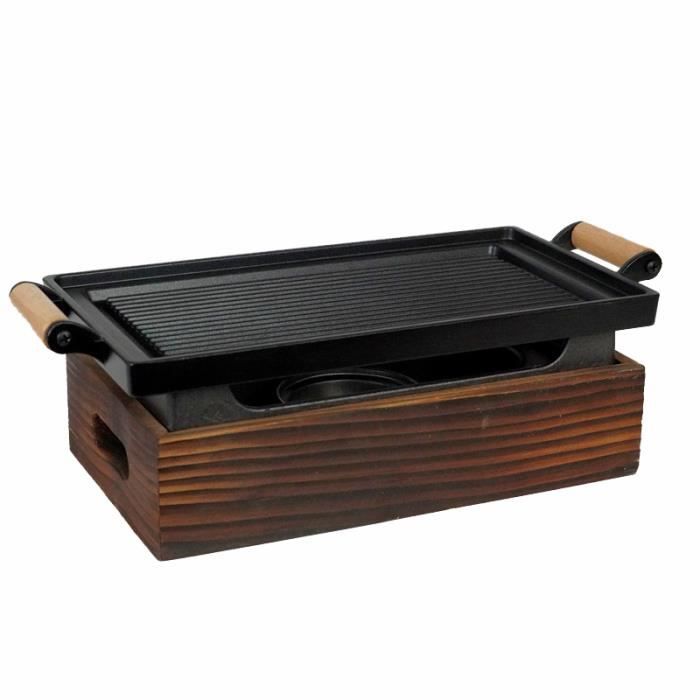 Gril BBQ Portable Sans Fumée Au Charbon De Bois - Style Japonais/coréen, Antiadhésif, Dimensions 37x20x16 Cm - 7