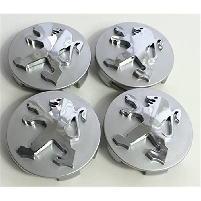 4 pièces 60mm cache moyeux pour peugeot 106 107 206 207 306 307 506 507