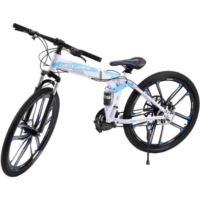 Dilibee 26 Pouces Pliable Vtt 21 Vitesses Freins À Disque Vélos Double  Suspension Complète - Cdiscount Sport