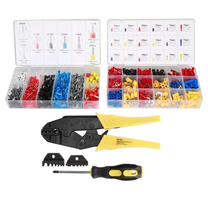 Pince à Sertir Pour Câbles – Outil Professionnel Pour Connecteurs Fils, Plage 0,25-2,5mm