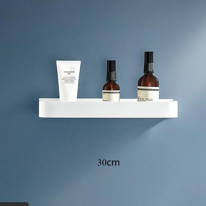 Étagère De Douche Sans Perçage, Étagère De Douche De Salle De Bain Auto Adhesive En Acier Inoxydable 30cm Noir