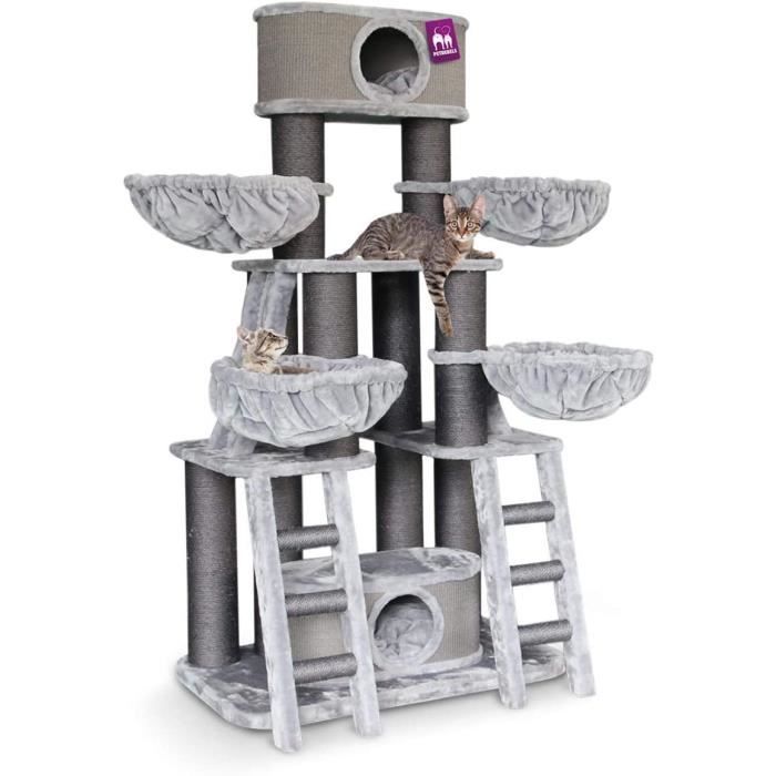 Petrebels Arbre Chat Maine Coon Skyline 185 Gris[1673] Cdiscount Animalerie