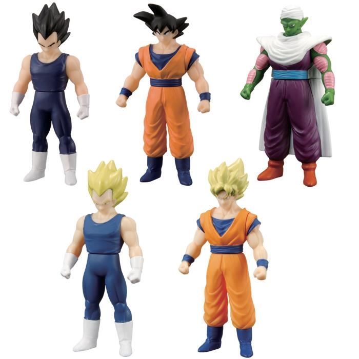 Pack 5 Figurines Dragon Ball Z - BANDAI - 10 cm - Héros de la saga